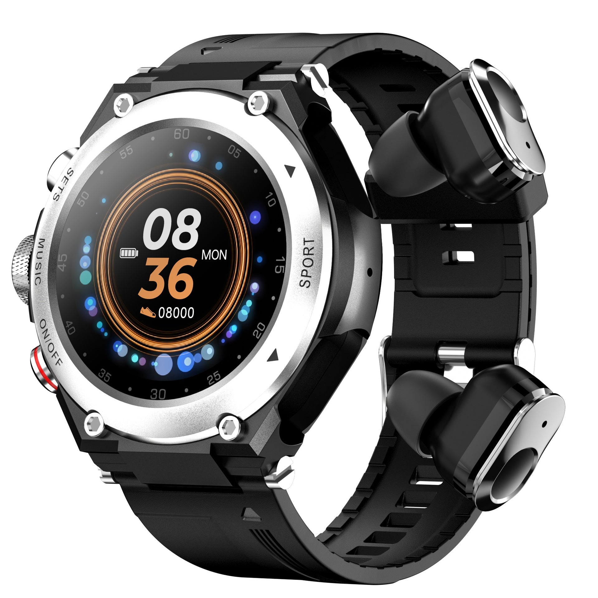 Smartwatch with TWS Earphones