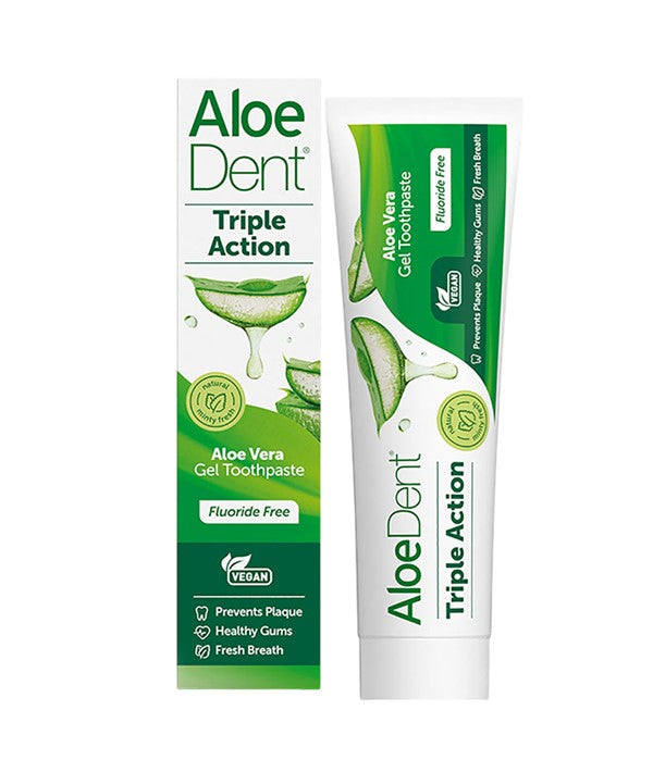 Optima Aloedent Triple Action Fluoride Free Toothpaste 100ml