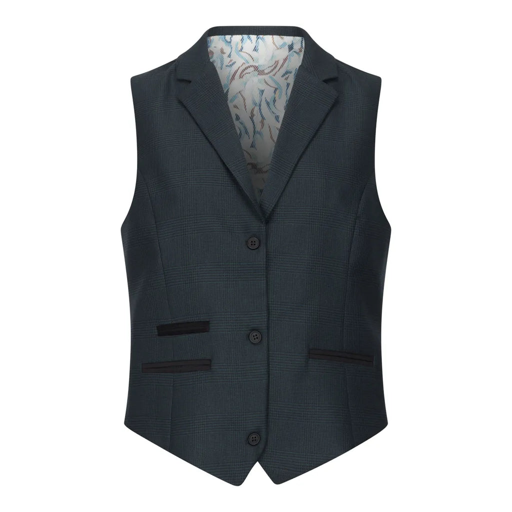 TPW53 - Women's Green 3 Piece Prince Of Wales Check Suit